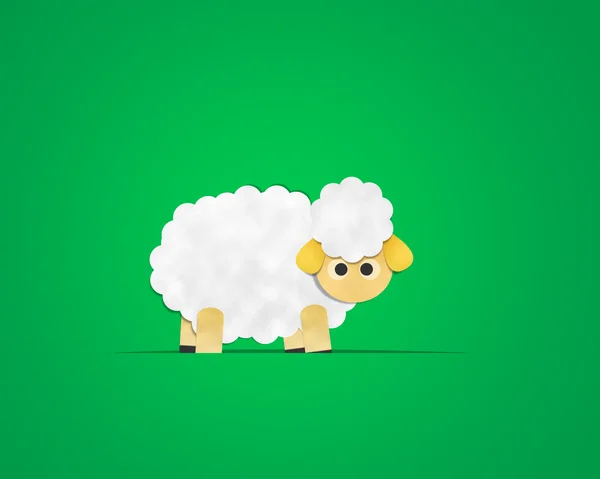 Papel de ovelha Clipart — Fotografia de Stock