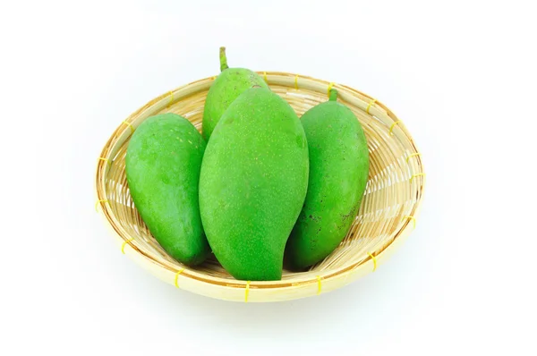 Raw Mangoes on Basket — Stock Photo, Image