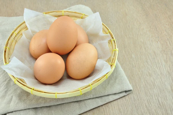 Eggs on Basket — Stock Photo, Image