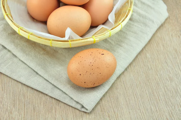 Eggs on Basket — Stock Photo, Image