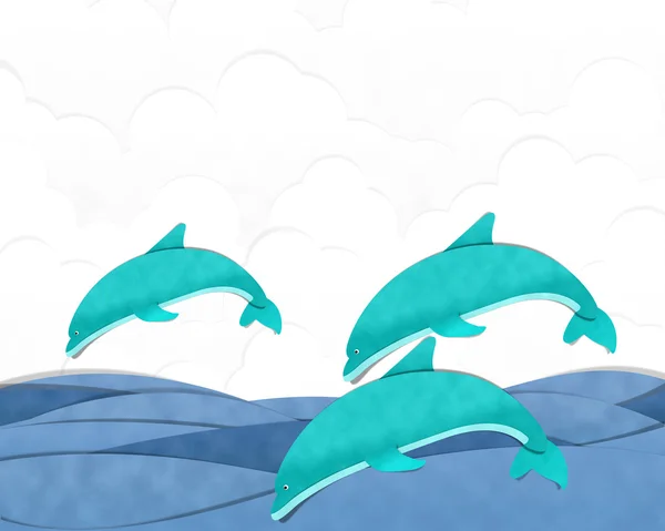 Dolfijn springen — Stockfoto