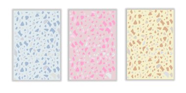 Dekoratif tarzda kusursuz terrazzo desenleri.