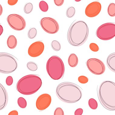 Kusursuz paskalya arkaplanı dekoratif yumurtalar ve sevimli tavşanlarla