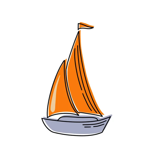 Sea Sailing Regatta Badge Vector Illustration Inglês Layouts Promoção Empresa — Vetor de Stock