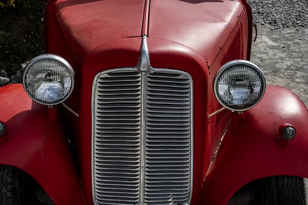 Separate Fragments Parts Old Cars Emphasize Engineering Lines — Stock Photo, Image