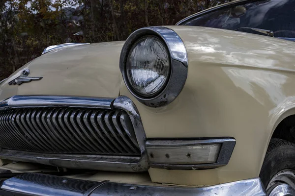 Separate Fragments Parts Old Cars Emphasize Engineering Lines — Stock Photo, Image