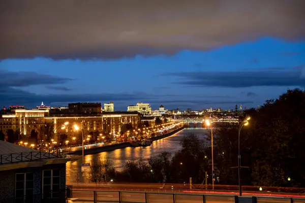 Paysage Urbain Avec Des Bâtiments Modernes Des Autoroutes Dans Contexte — Photo