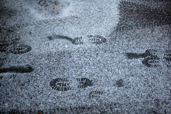 Winter Landscape City Park First Snow Beginning Winter — Stock Photo, Image