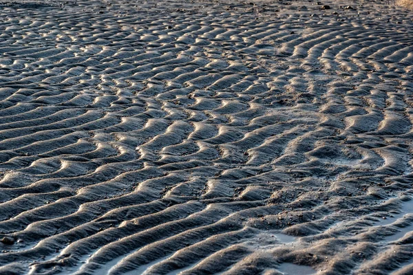 Beach Sand Low Tide Sunset — Stock Photo, Image