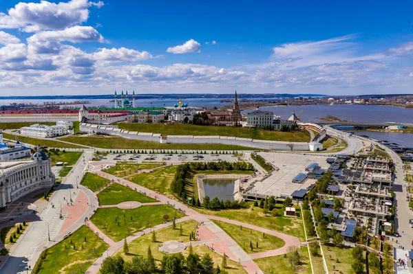 Una Vista Panorámica Una Gran Fortaleza Antigua Del Kremlin Día —  Fotos de Stock