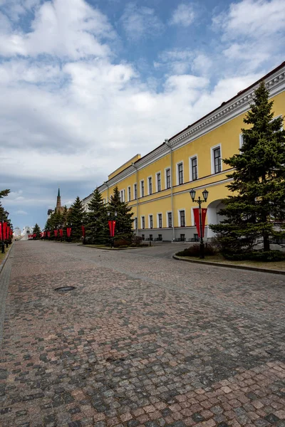 Piękne Krajobrazy Architektoniczne Starej Części Kazań Kremlu — Zdjęcie stockowe