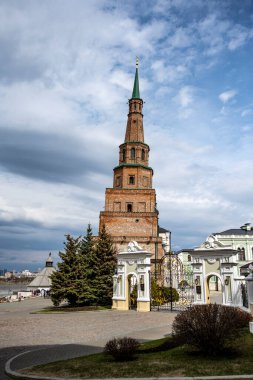 Kazan 'ın eski bölümlerinde ve Kremlin' de güzel mimari manzaralar.