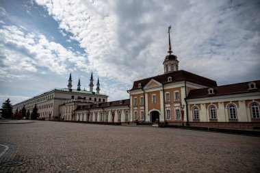 Kazan 'ın eski bölümlerinde ve Kremlin' de güzel mimari manzaralar.