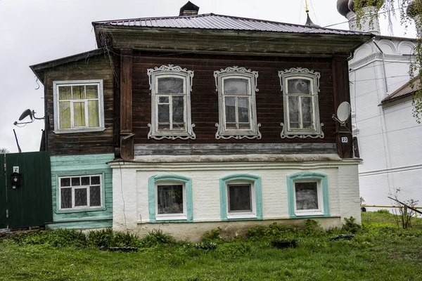 Vista Cidade Parte Velha Cidade Gorokhovets Durante Chuva — Fotografia de Stock