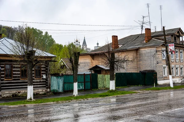 Vue Sur Vieille Ville Gorokhovets Sous Pluie — Photo