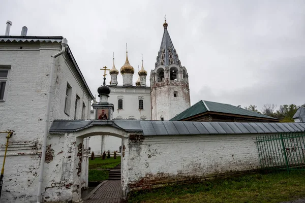 Cityscape Old Center Gorokhovets Churches Temples Houses Rain — Stock Photo, Image