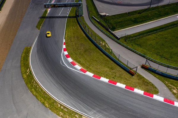 Panoramatický Pohled Avodrom Pro Závodění Sportovních Vozech Před Závodem Slunečného — Stock fotografie