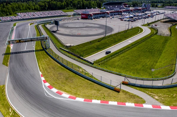 Ein Rundumblick Auf Das Avodrome Für Rennen Sportwagen Vor Den — Stockfoto