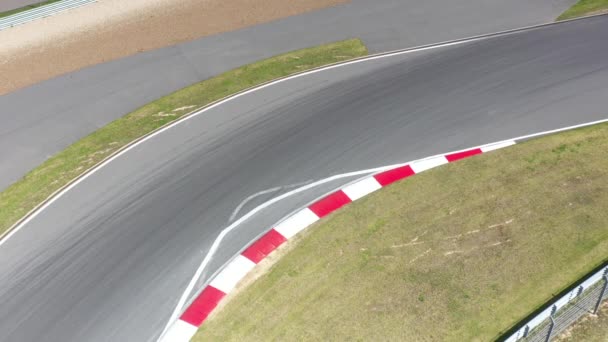 Una Vista Panorámica Del Ódromo Para Correr Coches Deportivos Antes — Vídeo de stock