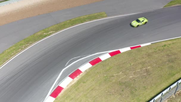 Una Vista Panorámica Del Ódromo Para Correr Coches Deportivos Antes — Vídeo de stock