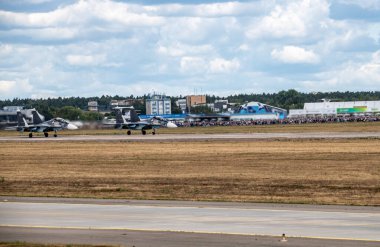 demonstration flights of super modern aviation technology at the Aero-Space Salon in Zhukovsky MAKS-21 held on July 24, 2021 