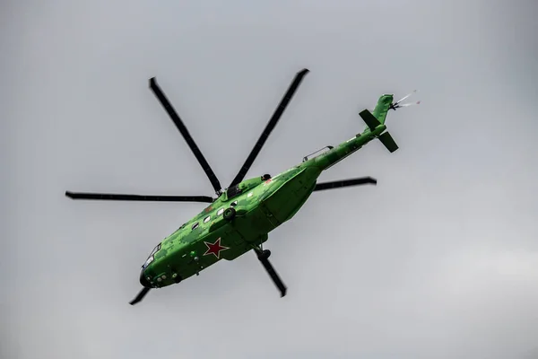 Bemutató Repülések Modern Harci Helikopterek Maks Repülőgép Szalonban Zhukovsky 2021 — Stock Fotó