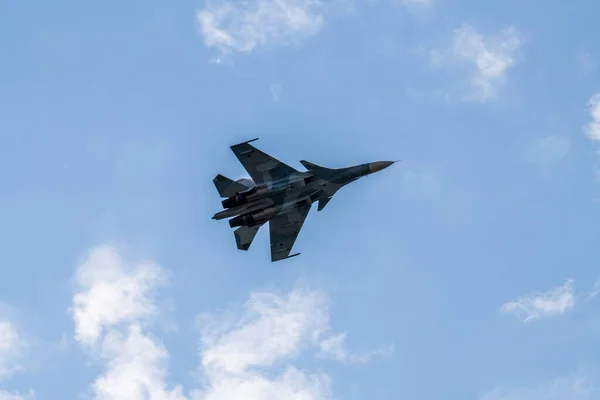 Voos Demonstração Aeronaves Combate Modernas Show Aeroespacial Maks Zhukovsky Julho — Fotografia de Stock