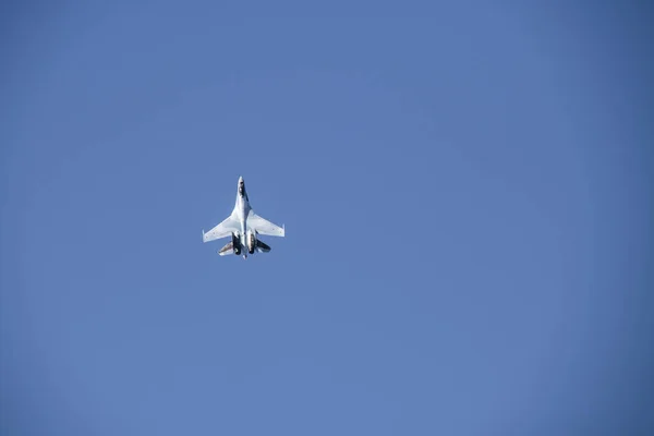 Demonstration Group Flights Modern Combat Aircraft Maks Aerospace Show Zhukovsky — Stock Photo, Image