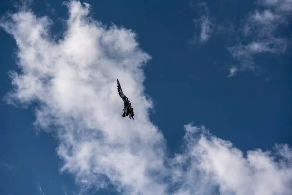 Voos Demonstração Aeronaves Combate Modernas Salão Aeroespacial Max Zhukovsky — Fotografia de Stock