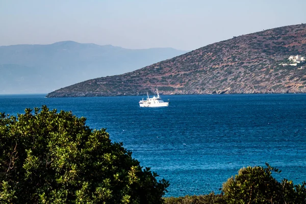 Paysage Estival Avec Montagnes Mer Crète — Photo