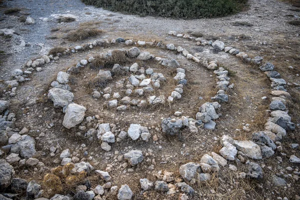 Alte Steinlabyrinthe Den Bergen Des Mittelmeerraums — Stockfoto