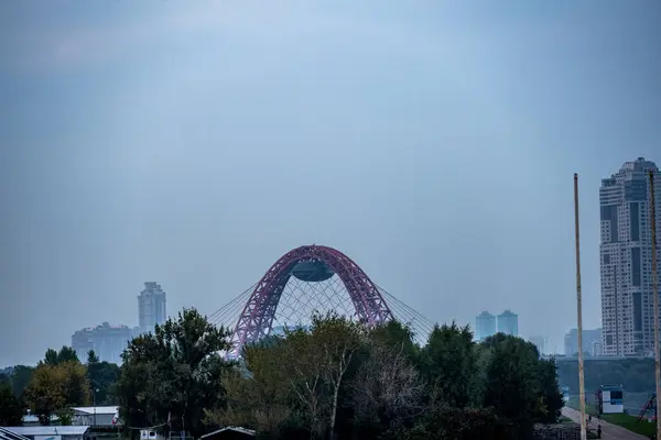 Вечерний Городской Пейзаж Архитектурными Зданиями — стоковое фото