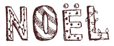 Doodle Monokrom Noel Mektubu, Fransız Noeli