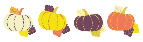 秋のパレットで素敵なベクトルカボチャ — ストックベクタ