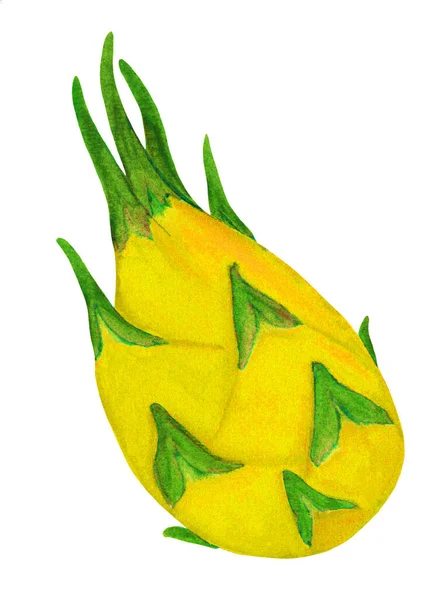 Dragão amarelo isolado sobre fundo branco — Fotografia de Stock