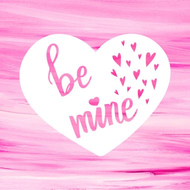 Benim aşk kartım ol, kalp şeklinde ve desenli çerçeveli..