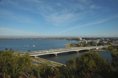 Kings Park Güney Perth manzarası manzara. Avustralya