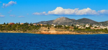 Yunanistan 'daki Aegina Adası' nda Seaview
