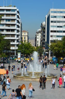 ATİNA, GREECE - 23 Haziran: Atina, Yunanistan 'da Sintagma Meydanı 23 Haziran 2017. 