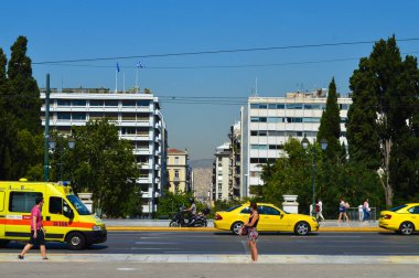 ATİNA, GREECE - 23 Haziran: Atina, Yunanistan 'da Sintagma Meydanı 23 Haziran 2017. 