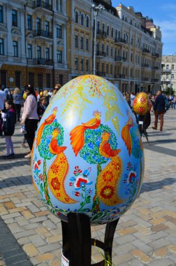 KYIV, UKRAINE - 17 Nisan 2017 'de Ukrayna' nın başkenti Kyiv 'de Paskalya Yumurtaları Sergisi