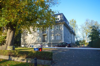 5 Kasım 2017 'de Gent, Belçika' da Putkapelstraat caddesinde bulunan tipik bir ev..