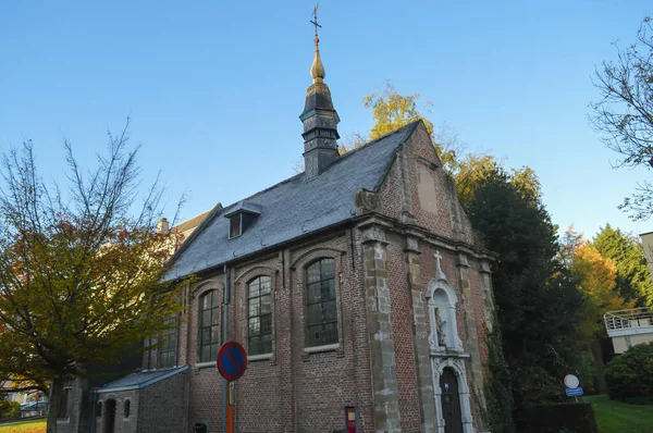 Гент Бельгия Ноября Старинная Небольшая Церковь Расположенная Улице Фельштраат Бельгийском — стоковое фото