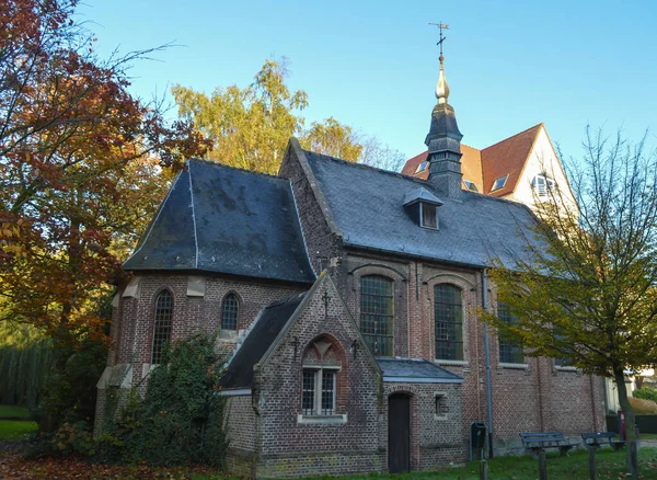 Ghent Bélgica Novembro Antiga Pequena Igreja Localizada Rua Putkapelstraat Ghent — Fotografia de Stock