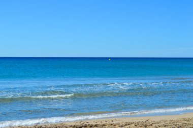 Torredembarra, Costa Dorada, Katalonya, İspanya 'da plaj.