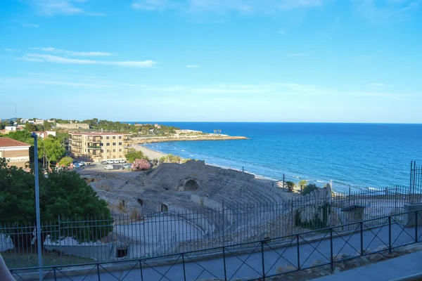Tarragona Spanje Juni Kustlijn Bij Het Romeinse Amfitheater Juni 2016 — Stockfoto