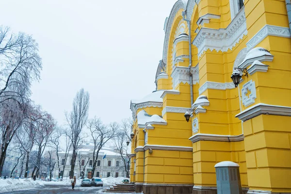 Kyiv Ukraine January 2019 2019年1月28日乌克兰基辅阴天的圣沃洛德梅尔大教堂 — 图库照片