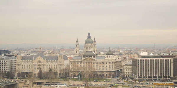 Budapest Ungarn Dezember 2017 Donauufer Von Der Budaer Burg Budapest — Stockfoto