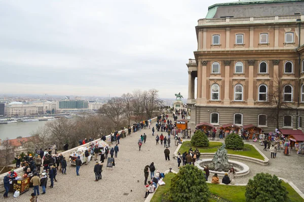 Budapest Hongarije December 2017 Wandelen Kasteel Boeda Boedapest December 2017 — Stockfoto