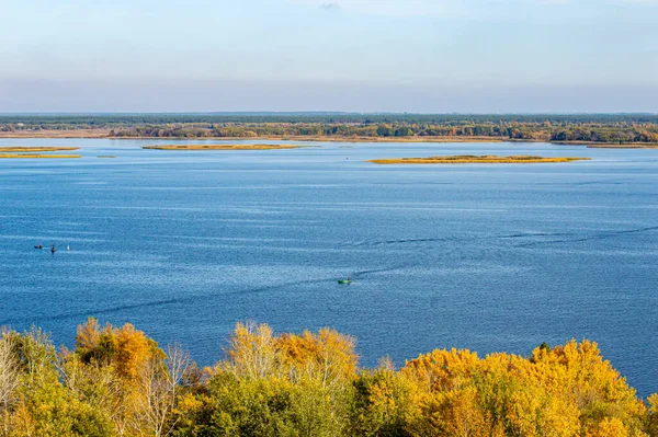 Panorama Van Rivier Dnjepr Buurt Van Stayky Kiev Herfst — Stockfoto